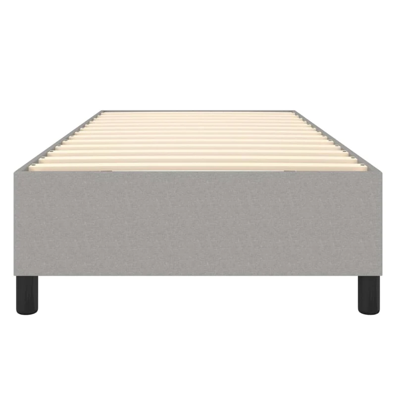 Sommier à lattes sur pieds cadre de lit 90x200 cm tissu gris clair TDL0207155