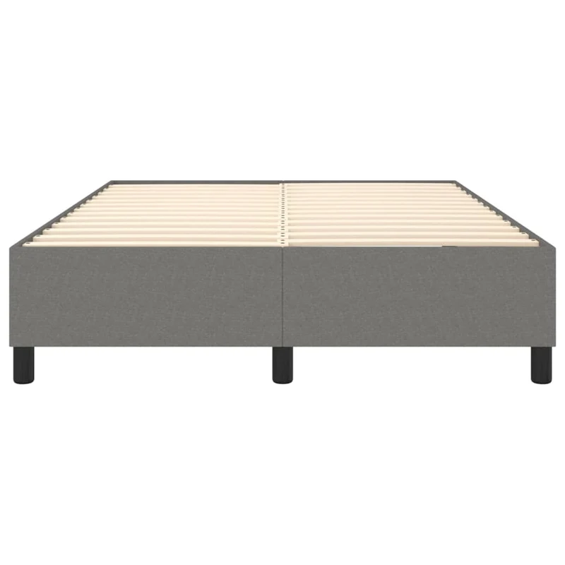 Sommier à lattes sur pieds cadre de lit 140x200 cm tissu gris foncé TDL0207134
