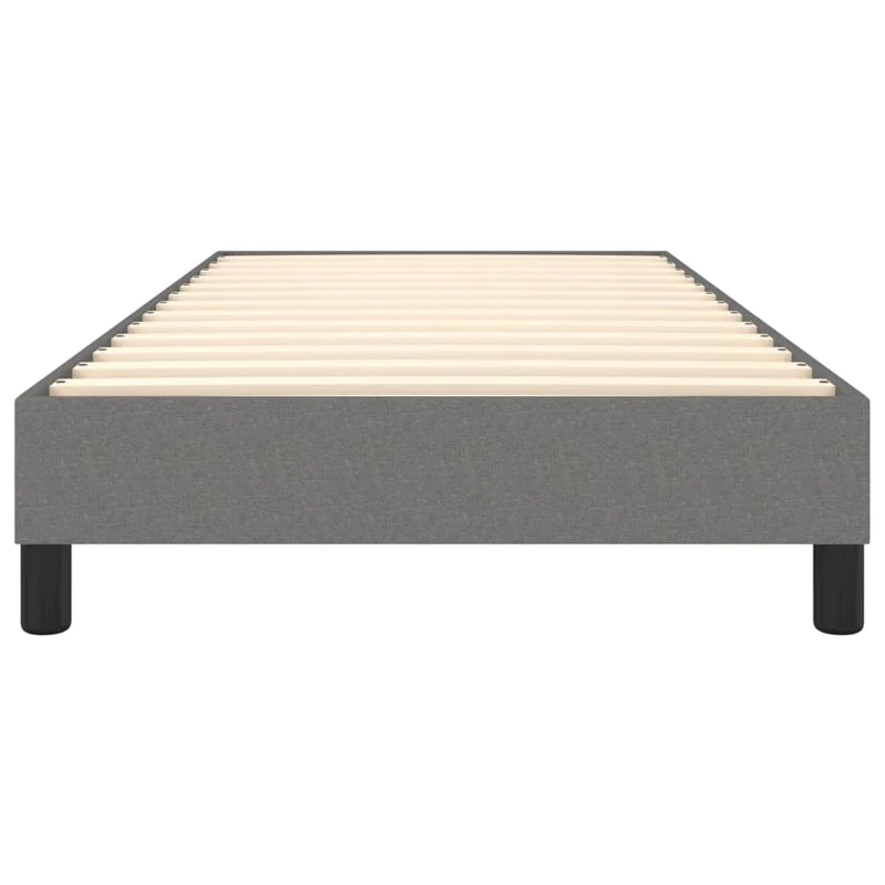 Sommier à lattes sur pieds cadre de lit 80x200 cm tissu gris foncé TDL0207108