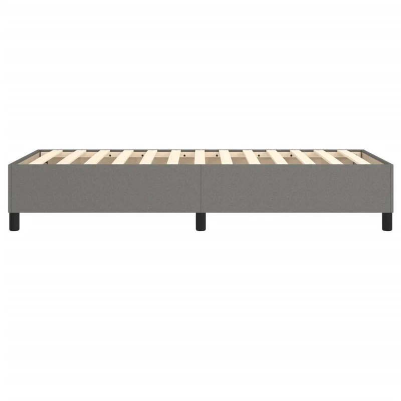Sommier à lattes sur pieds cadre de lit 80x200 cm tissu gris foncé TDL0207110