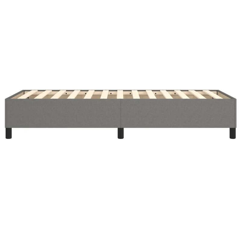 Sommier à lattes sur pieds cadre de lit 90x190 cm tissu gris foncé TDL0207104