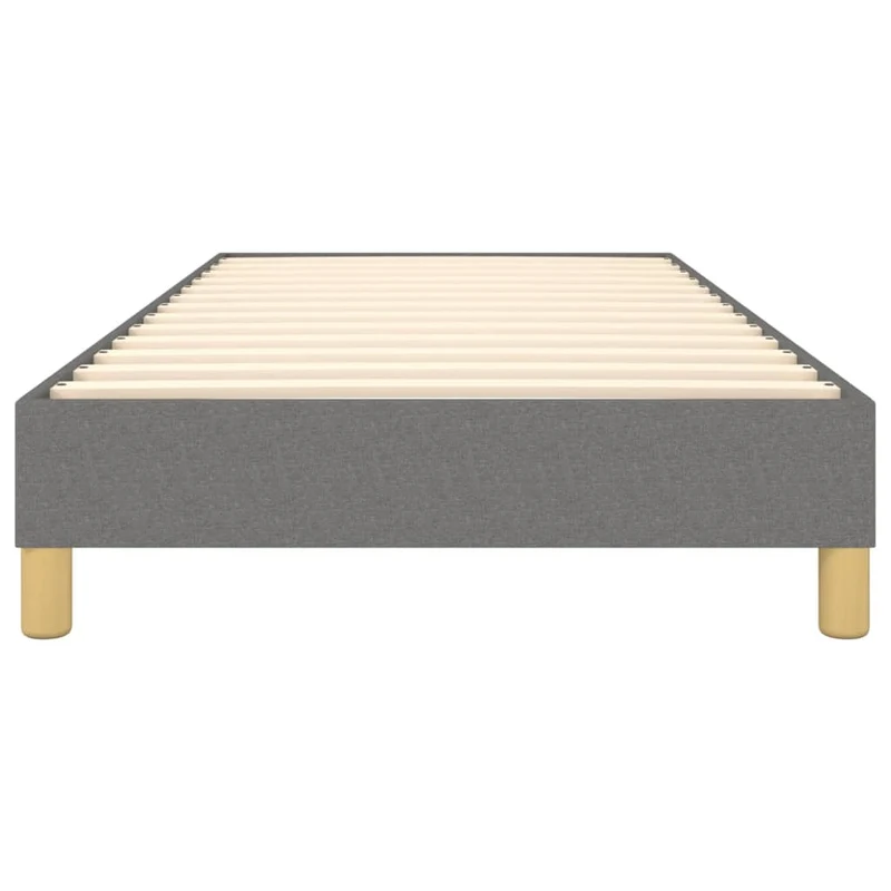Sommier à lattes sur pieds cadre de lit 90x200 cm tissu gris foncé TDL0207097