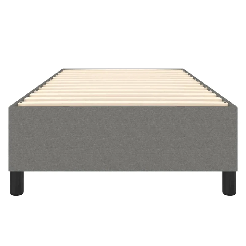 Sommier à lattes sur pieds cadre de lit 90x200 cm tissu gris foncé TDL0207096