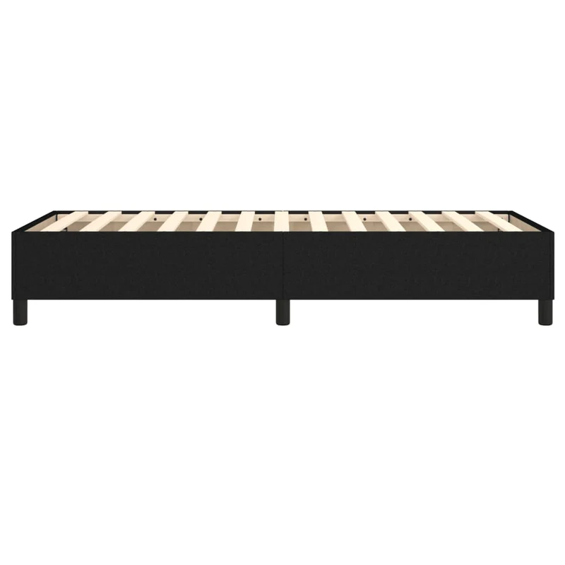 Sommier à lattes sur pieds cadre de lit 80x200 cm tissu noir TDL0206985