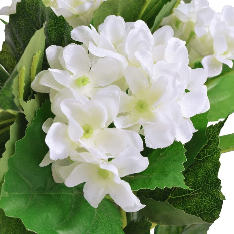 Plante hortensia artificielle avec pot 60 cm blanc DEC021922