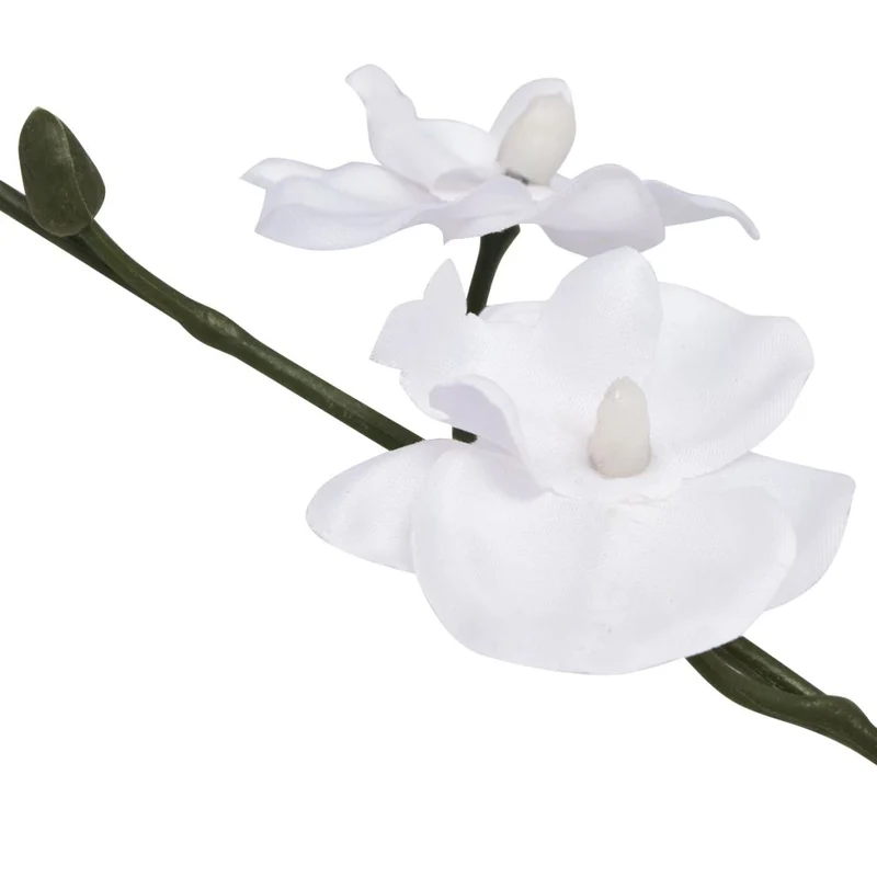 Plante artificielle avec pot orchidée 30 cm blanc DEC021901