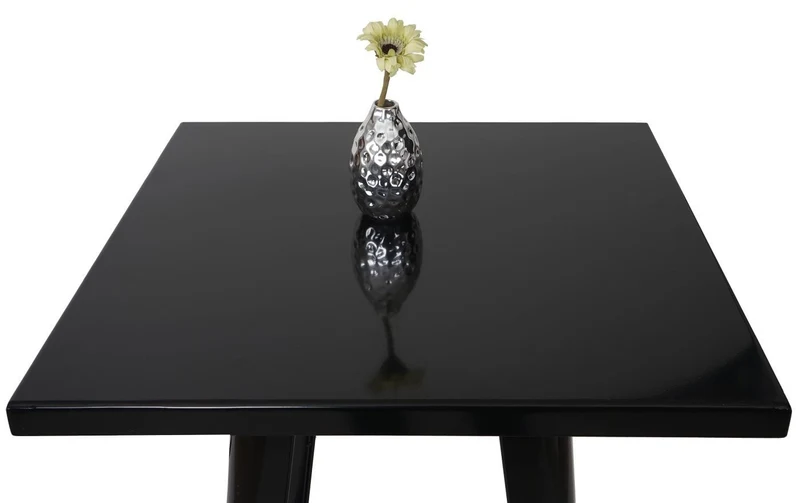 Table haute mange debout style industriel en métal noir TAB04008