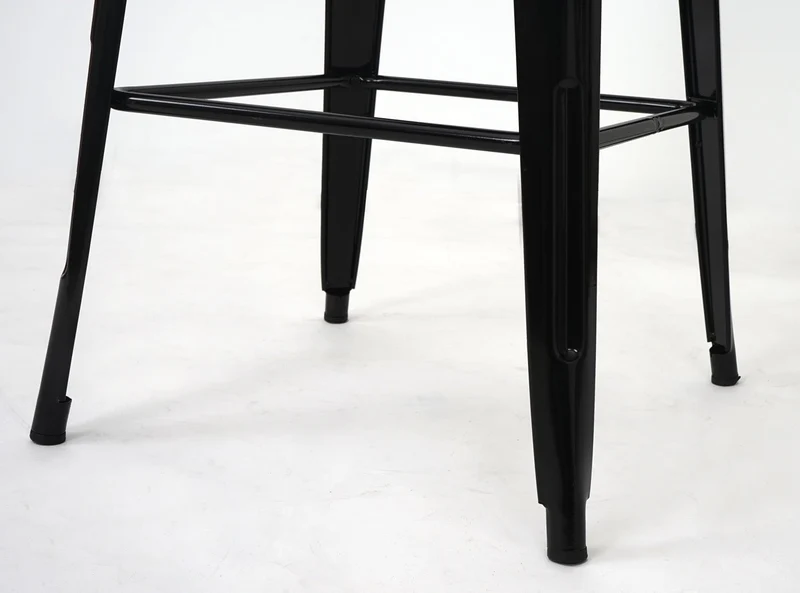 Table haute mange debout style industriel en métal noir TAB04008