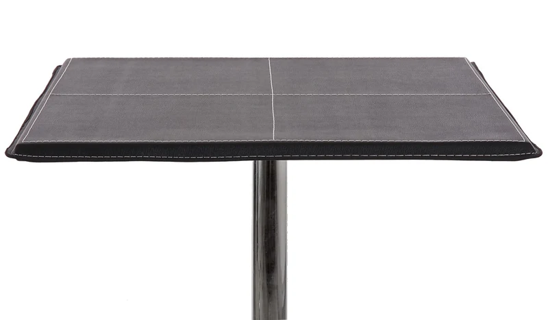 Table haute de bar bistrot avec repose-pied 110 cm noir TAB04002