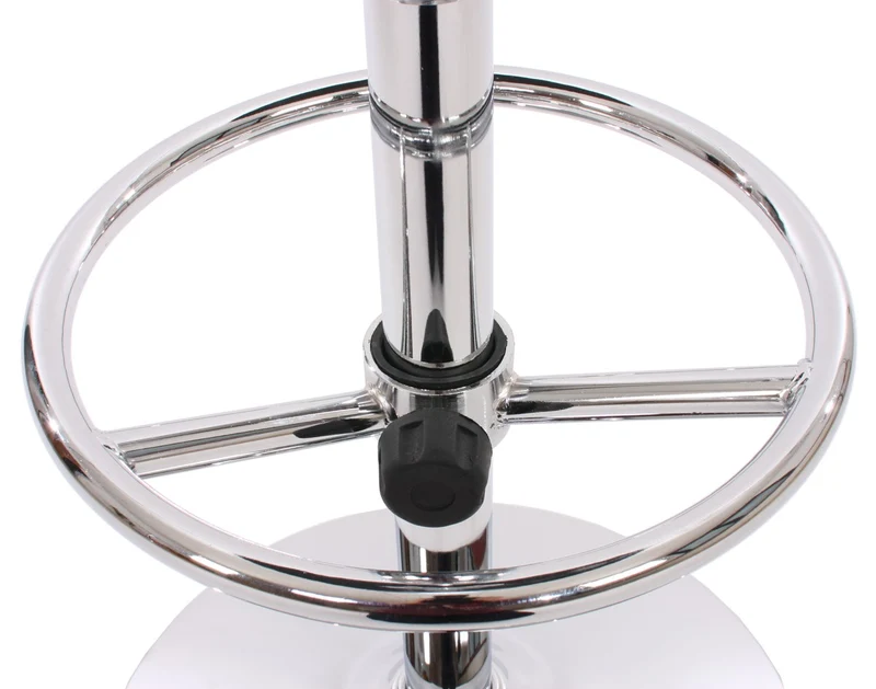 Table haute de bar bistrot avec repose-pied 110 cm noir TAB04002