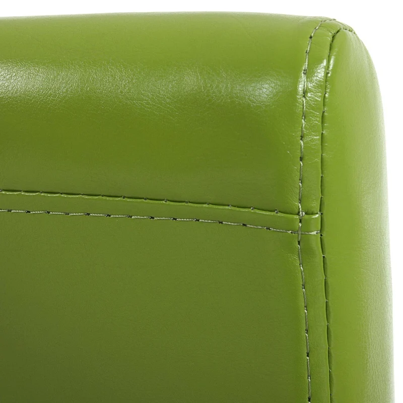 Lot de 4 chaises de salle à manger synthétique vert pieds clairs CDS04131