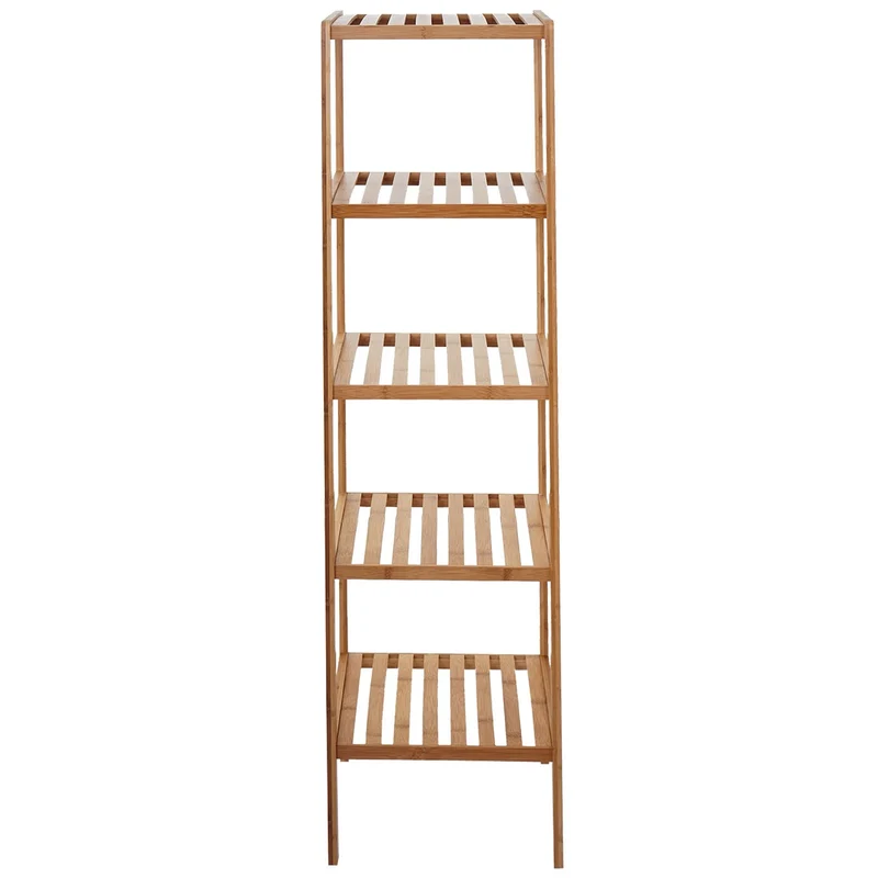 Étagère rangement salle de bain en bambou 5 niveaux SDB04025