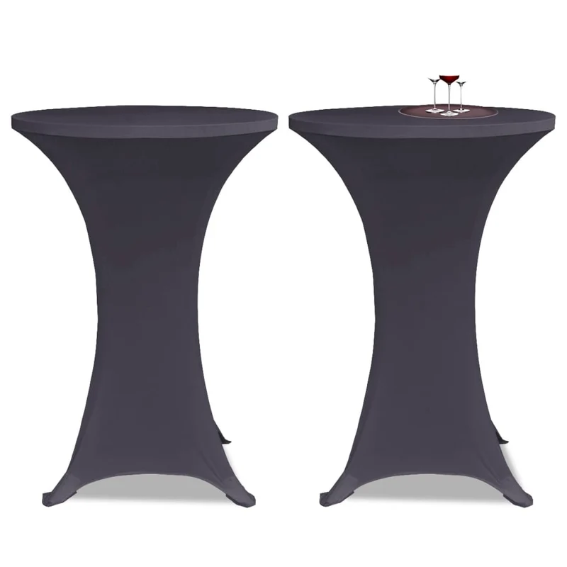 Housses de table extensible 4 pièces 60 cm Anthracite DEC022517