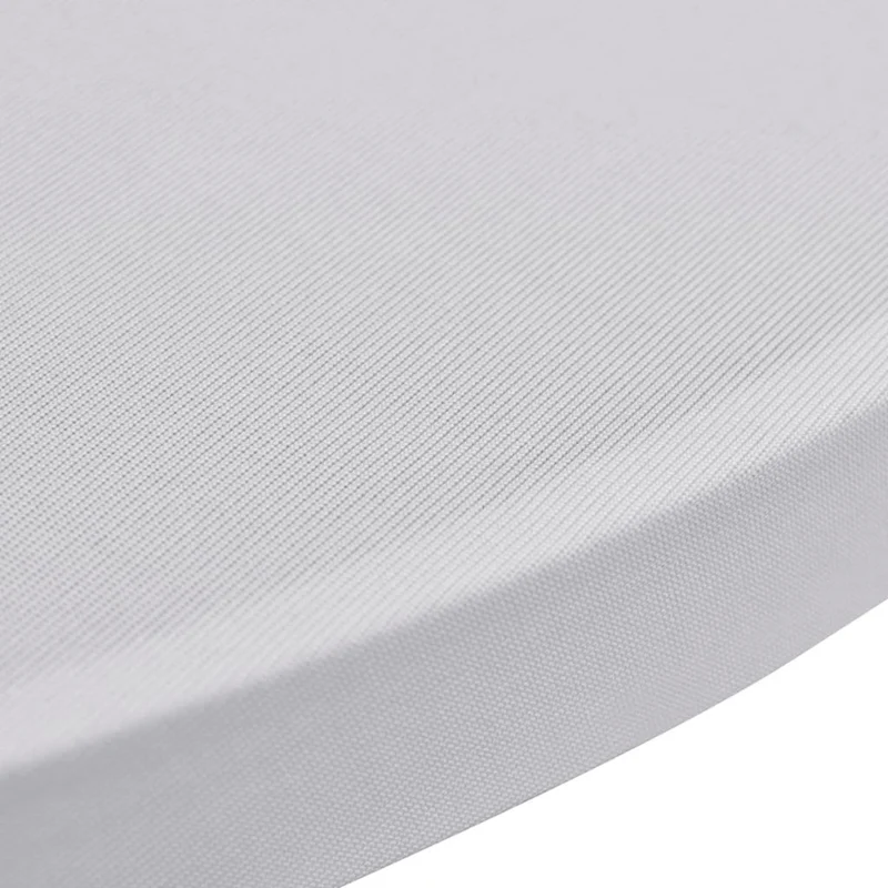 Housse de table Ø70cm Blanche extensible 2 pcs DEC022493