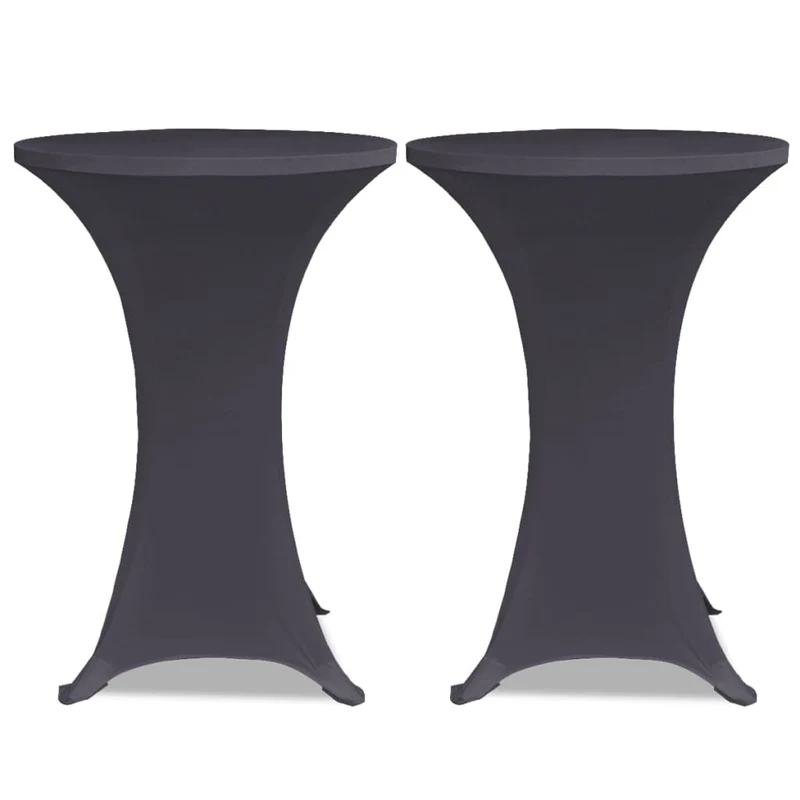 Housses de table extensible 4 pièces 80 cm Anthracite DEC022519