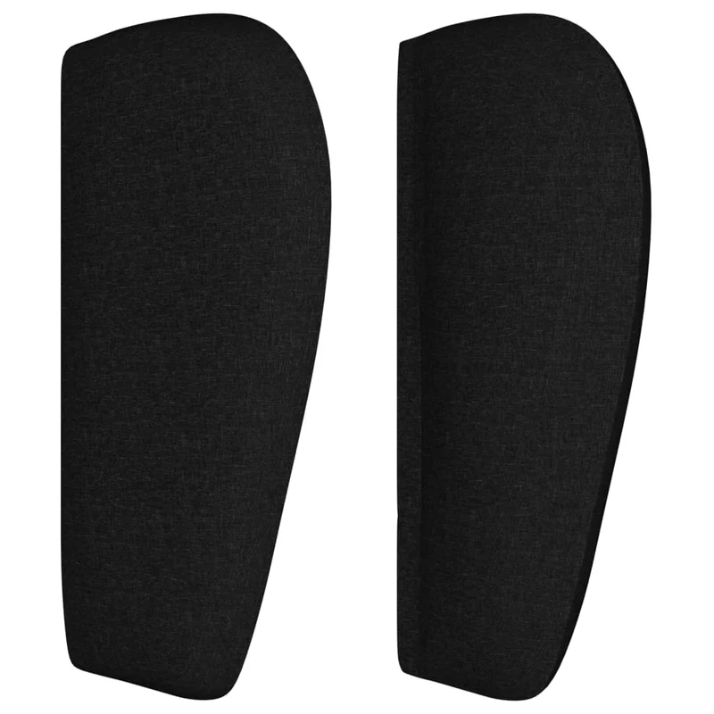 Tête de lit accessoire couchage chambre à coucher meuble avec rebord latéral 103 x 23 x 78/88 cm tissu noir TDL0204591