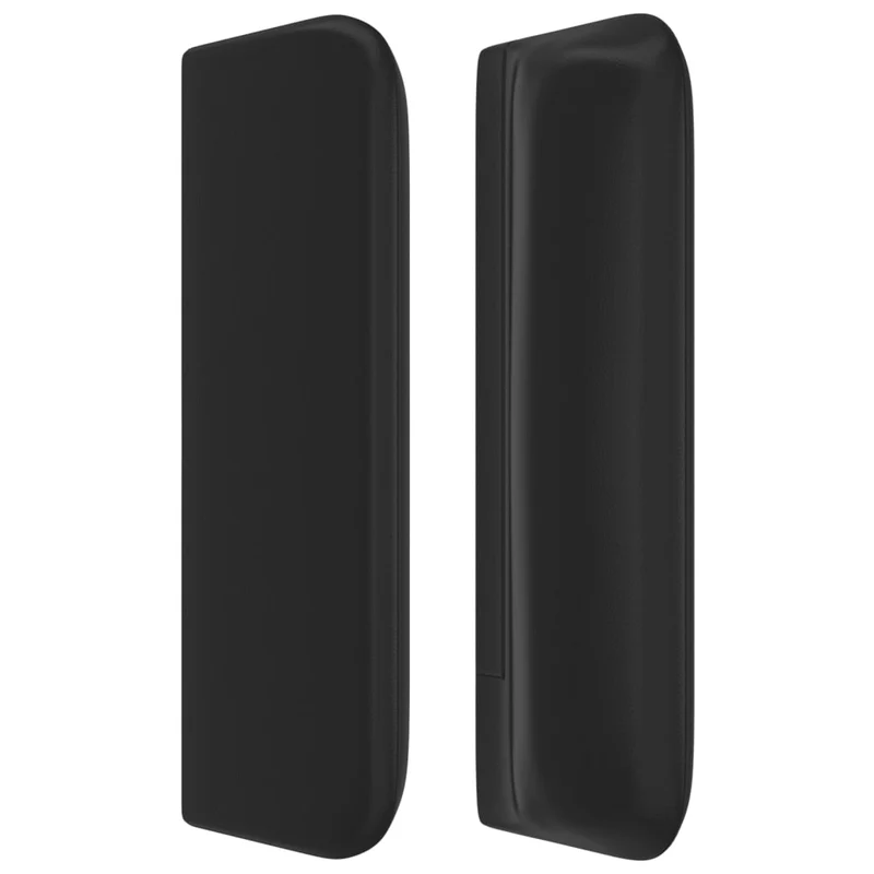 Tête de lit accessoire couchage chambre à coucher meuble avec rebord latéral 93 x 16 x 78/88 cm synthétique noir TDL0204406