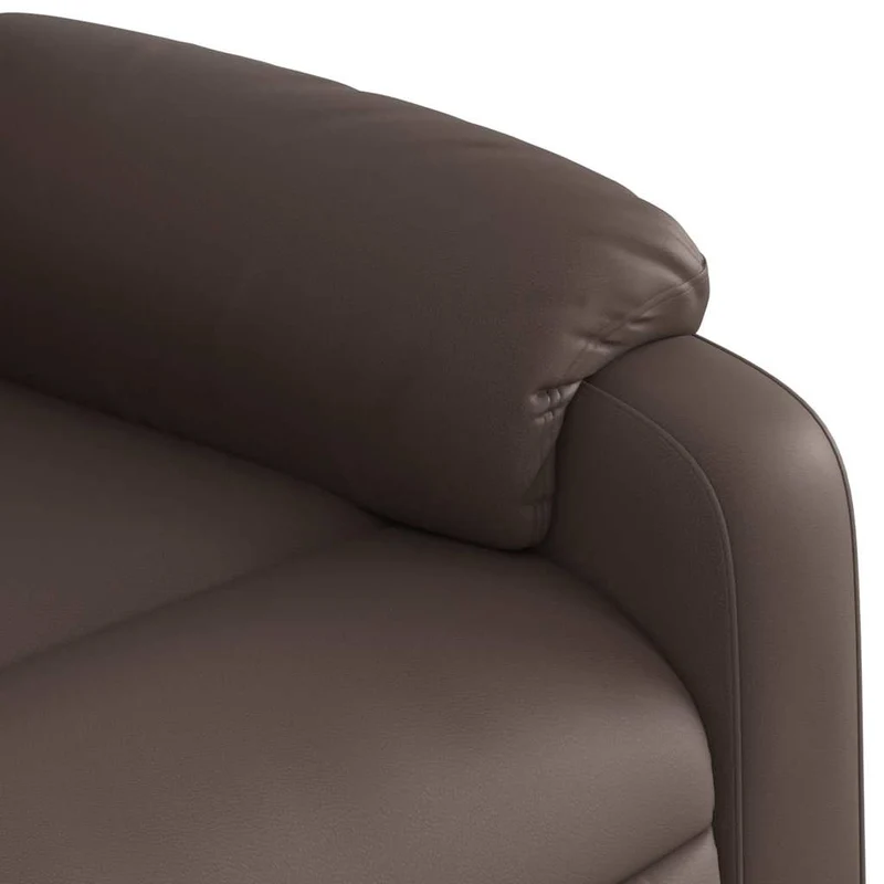 Fauteuil de relaxation TV fonction massage inclinable 6 points de massage en PVC marron PVC DEC027003