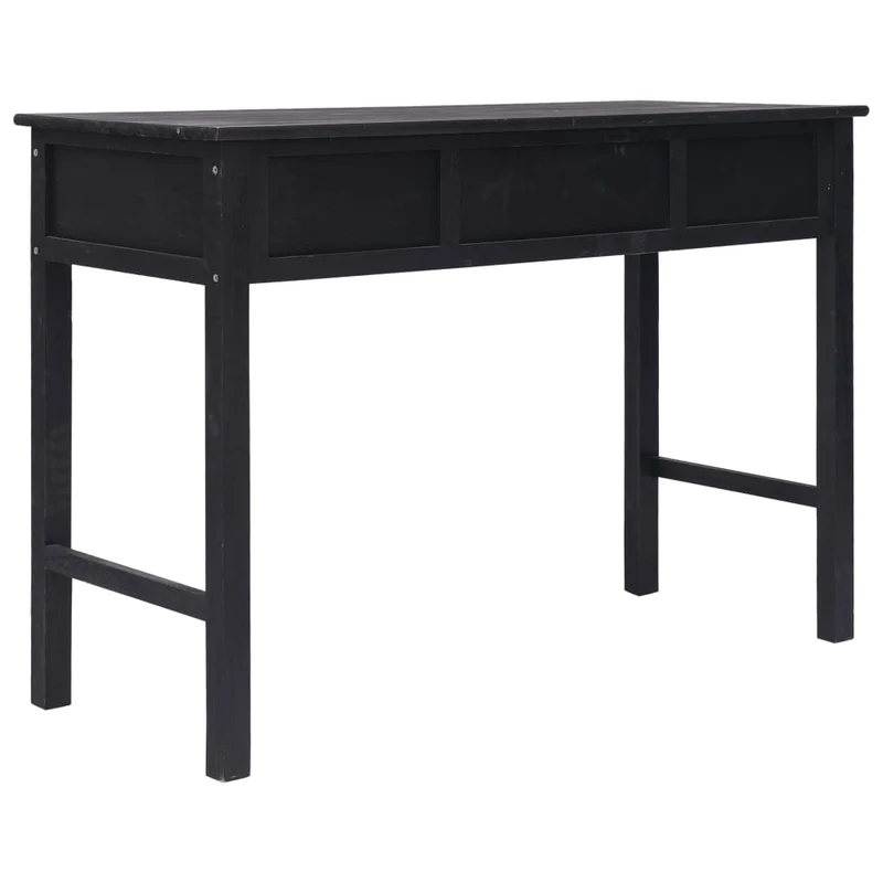Table d'appoint console pratique avec tiroirs pour une entrée organisée 110 x 45 x 76 cm bois noir DEC032102