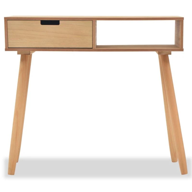 Table d'appoint console pratique avec tiroirs pour une entrée organisée 80 x 30 x 72 cm MDF et bois DEC031737