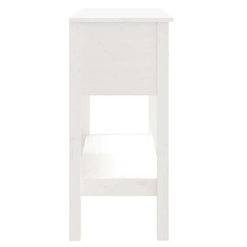 Table d'appoint console pratique avec tiroirs pour une entrée organisée 75 x 35 x 75 cm bois de pin blanc DEC031711