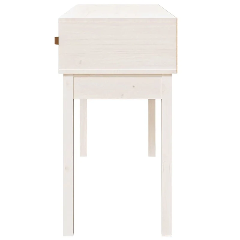 Table d'appoint console pratique avec tiroirs pour une entrée organisée 114 x 40 x 75 cm bois de pin blanc DEC031696