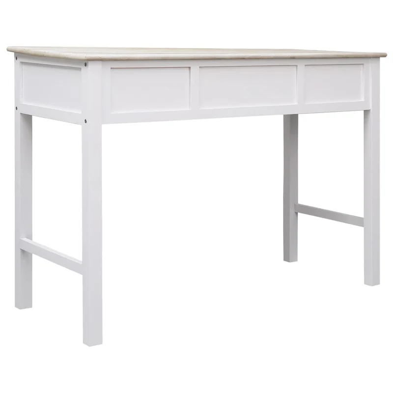 Table d'appoint console pratique avec tiroirs pour une entrée organisée 110 x 45 x 76 cm bois marron et blanc DEC031535