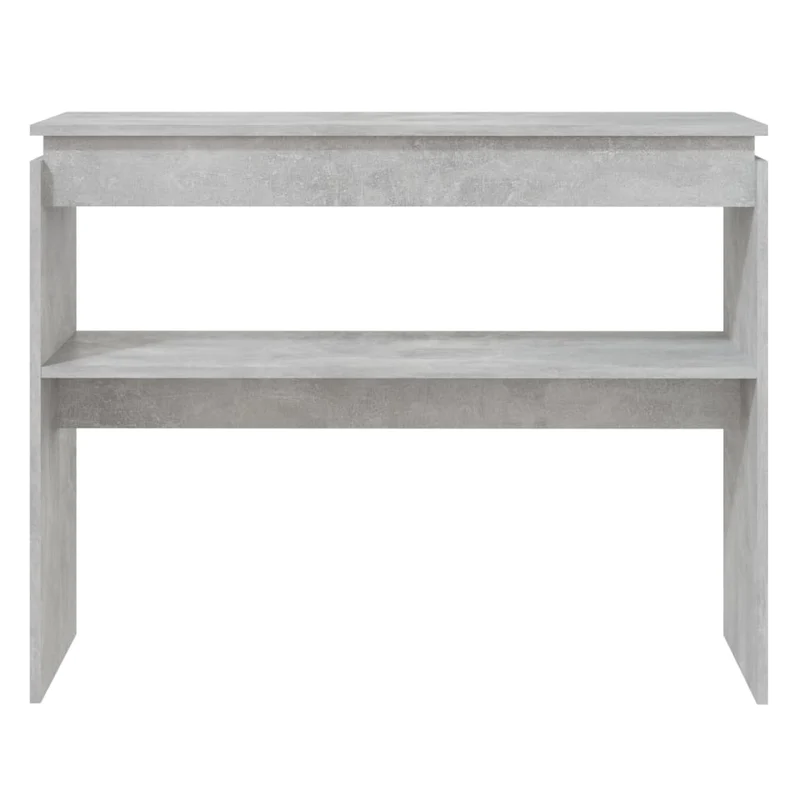 Table d'appoint console pratique pour une entrée organisée 102 x 30 x 80 cm bois d'ingénierie gris DEC032014