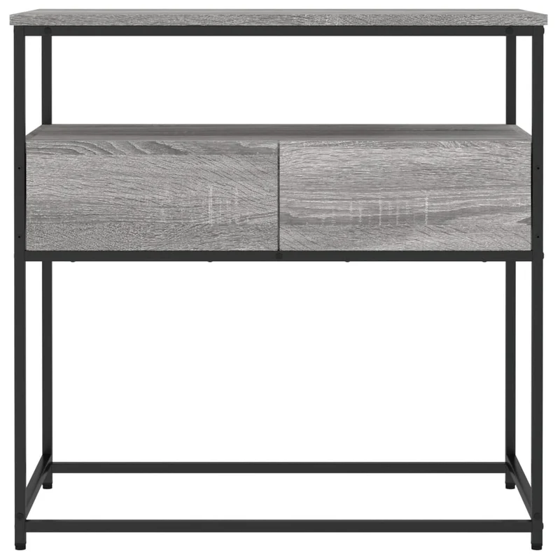 Meuble d'entrée table console design élégant avec tiroirs 75 x 40 x 75 cm bois d'ingénierie gris DEC032248