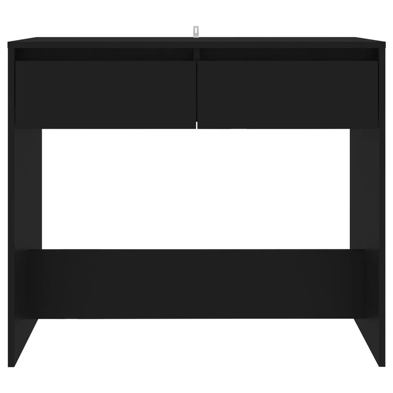 Meuble d'entrée table console design élégant avec tiroirs 89 x 41 x 76,5 cm aggloméré noir DEC032176