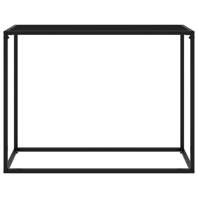 Meuble d'entrée table console design élégant 100 x 35 x 75 cm verre trempé et acier DEC032081