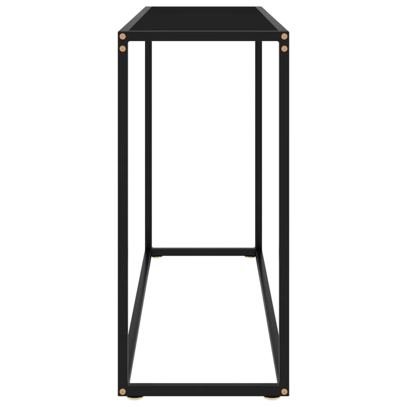 Meuble d'entrée table console design élégant 100 x 35 x 75 cm verre trempé et acier DEC032081