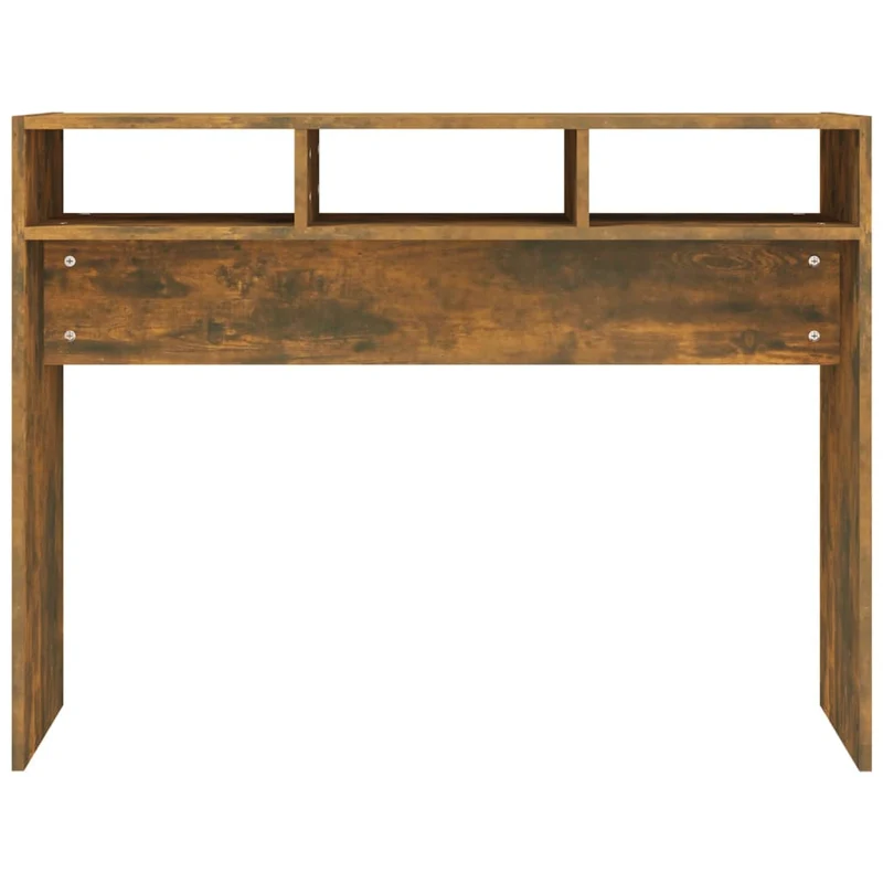 Meuble d'entrée table console design élégant avec compartiments 105 x 30 x 80 cm bois d'ingénierie marron DEC031782