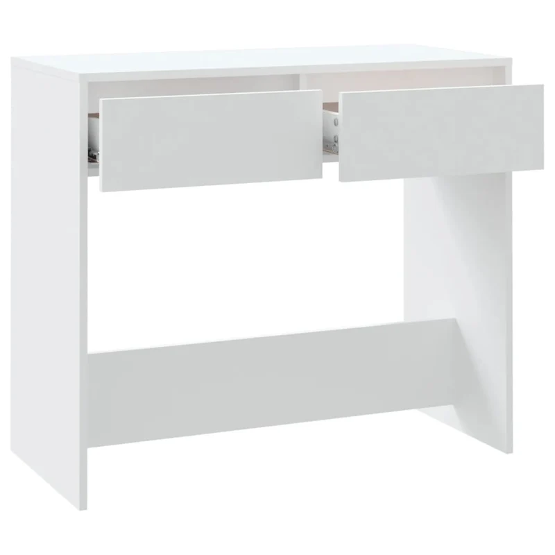 Meuble d'entrée table console design élégant avec tiroirs 89 x 41 x 76,5 cm aggloméré blanc DEC031722