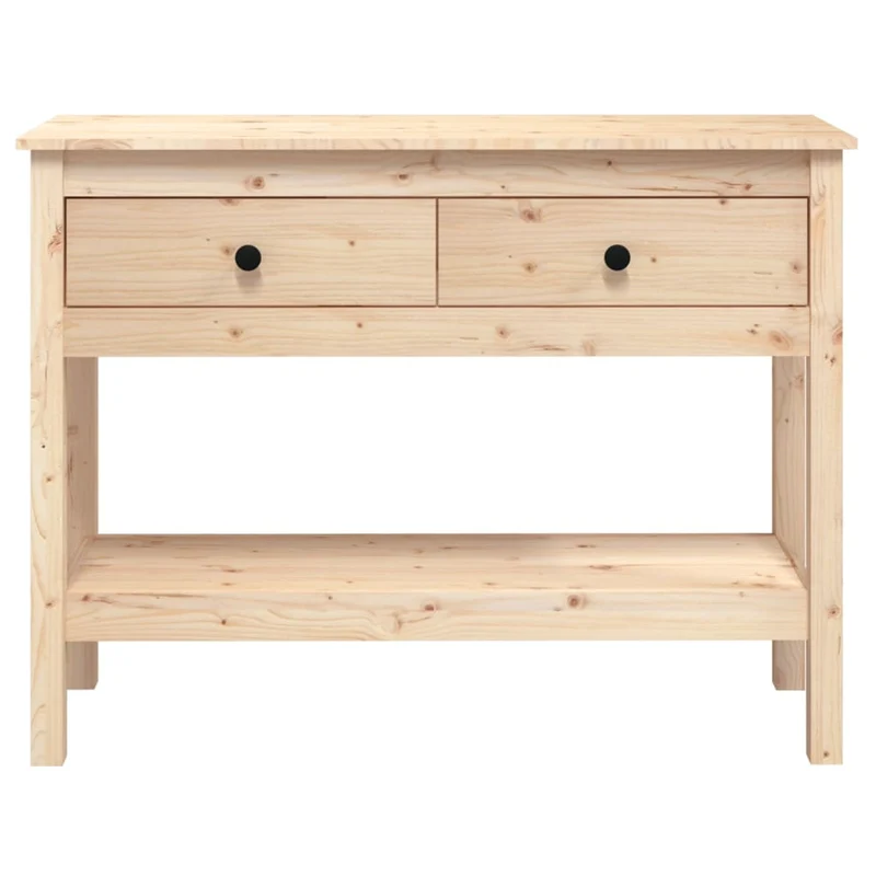 Meuble d'entrée table console design élégant avec tiroirs 100 x 35 x 75 cm bois massif de pin DEC031494