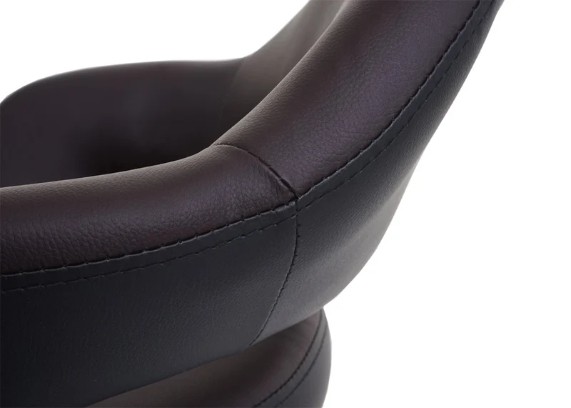 Lot de 2 tabourets de bar chaises de comptoir en synthétique marron et noir 04_0000143