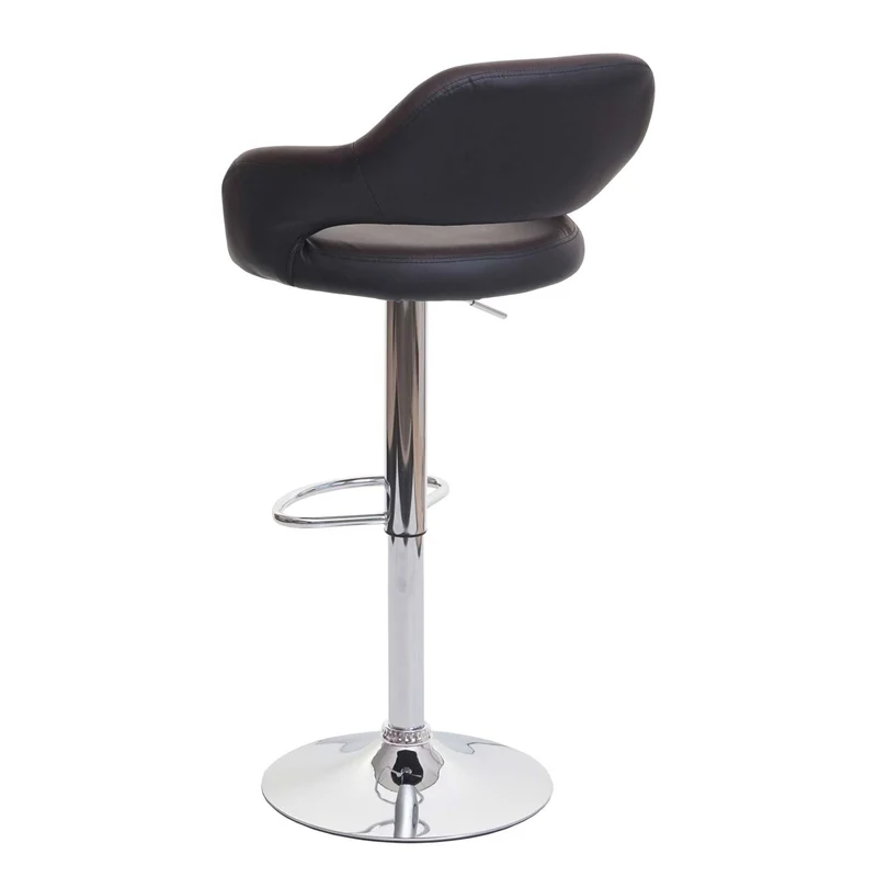 Lot de 2 tabourets de bar chaises de comptoir en synthétique marron et noir 04_0000143