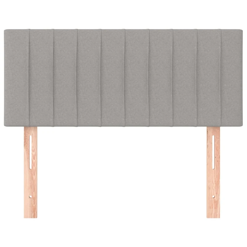Tête de lit accessoire couchage chambre à coucher meuble 100 x 5 x 78/88 cm tissu gris clair TDL0203230