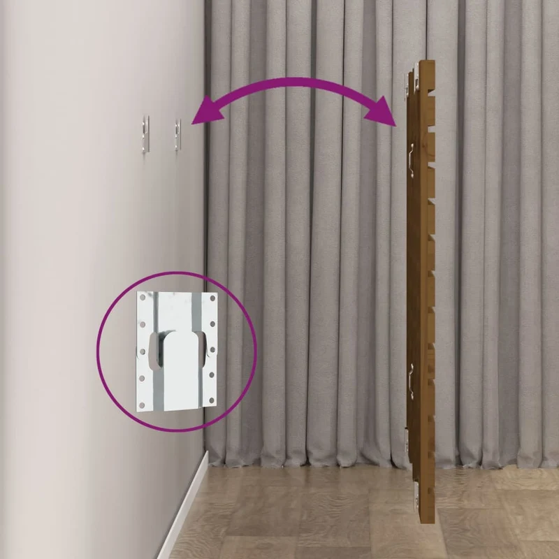 Tête de lit accessoire couchage chambre à coucher meuble murale 146 x 3 x 91,5 cm Bois massif marron clair TDL0202592