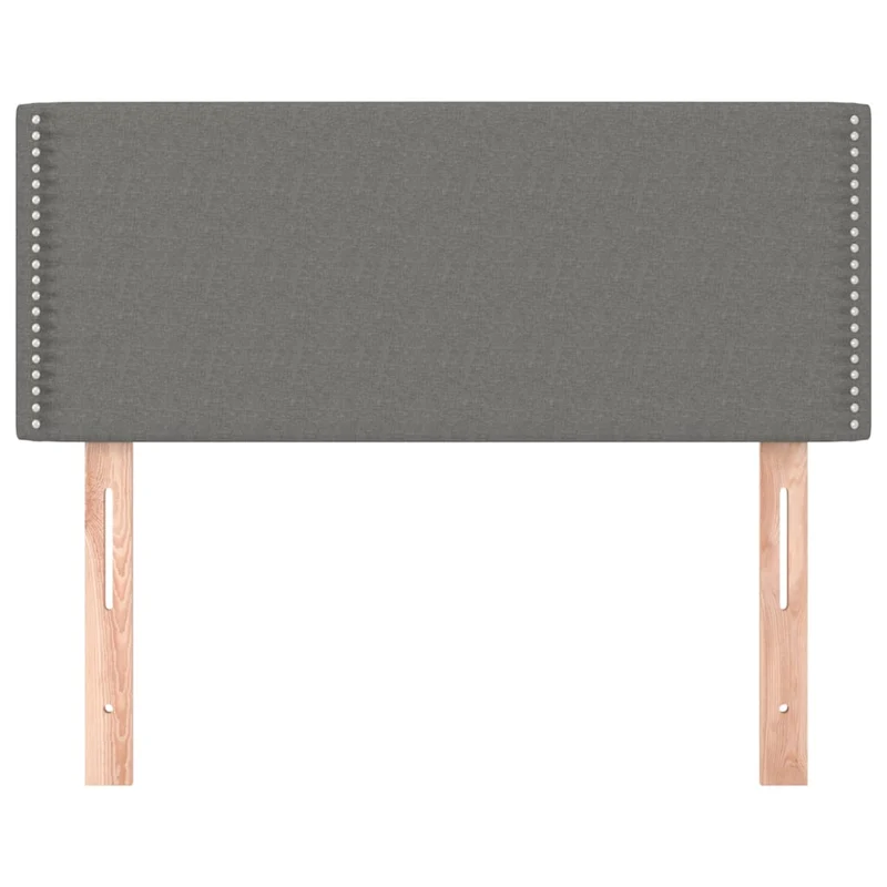 Tête de lit accessoire couchage chambre à coucher meuble 80 x 5 x 78/88 cm tissu gris foncé TDL0203180