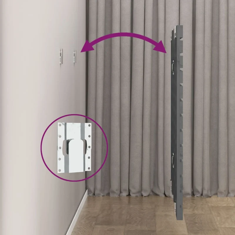 Tête de lit accessoire couchage chambre à coucher meuble murale 166 x 3 x 91,5 cm bois massif gris TDL0202639