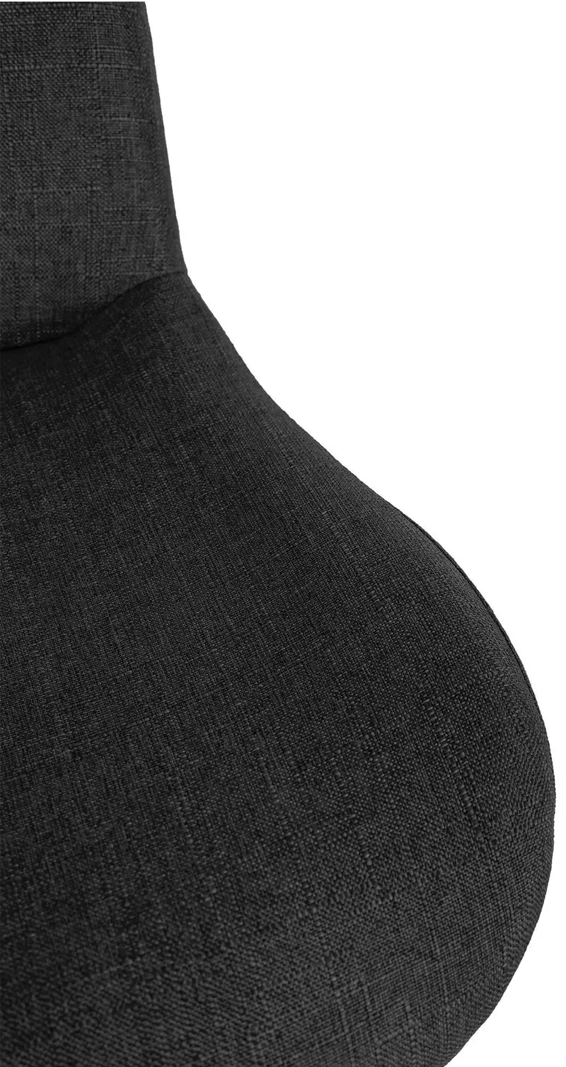 Lot de 2 tabourets de bar réglable en hauteur et rotatif repose-pieds en tissu noir cadre en métal noir 10_0005981
