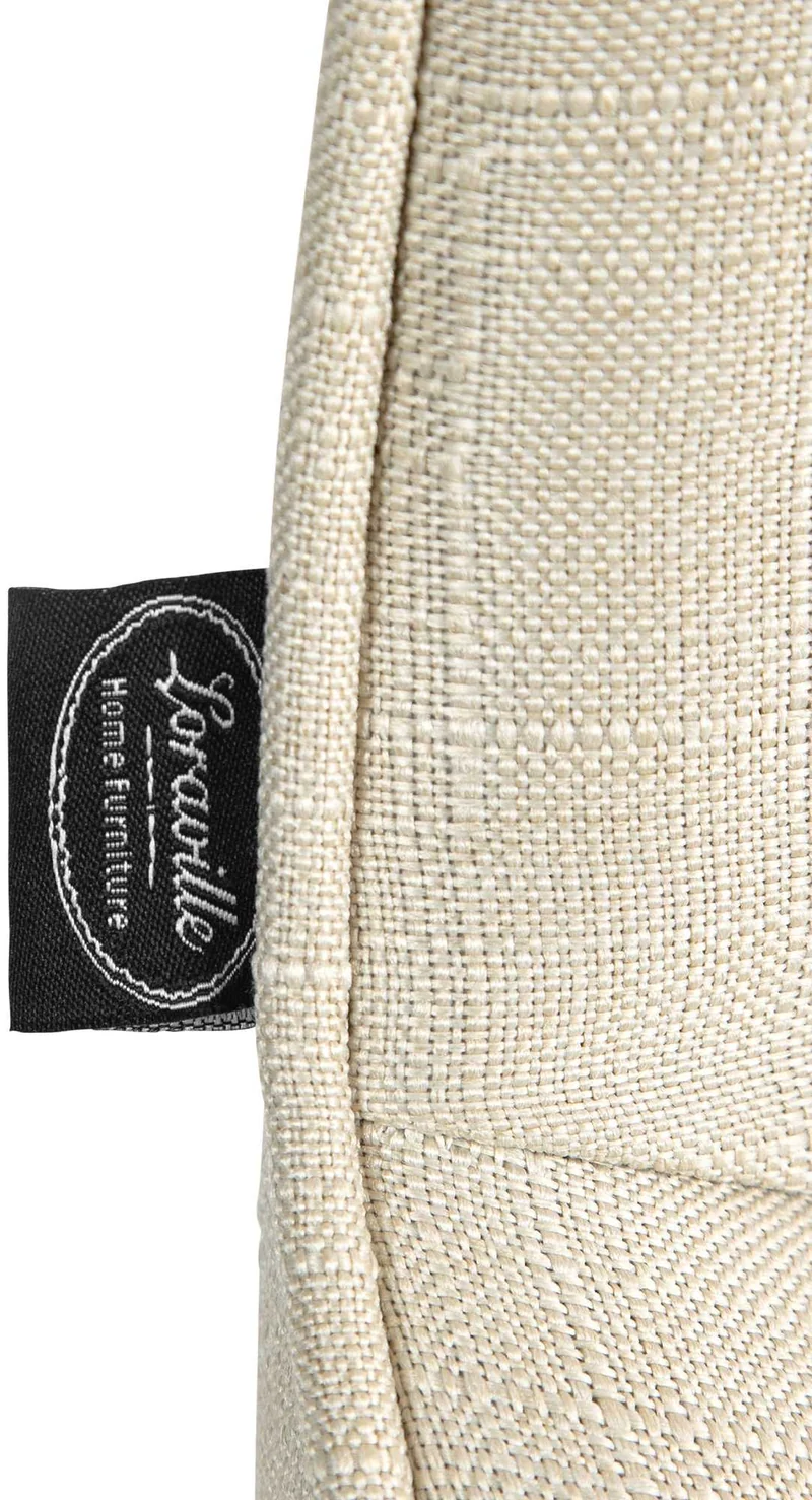 Lot de 2 tabourets de bar pivotant forme ergonomique surpiqûres décoratives en tissu crème cadre en métal chromé 10_0006006