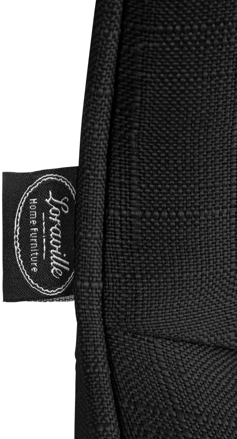 Tabouret de bar x1 pivotant forme ergonomique surpiqûres décoratives en tissu noir cadre en métal noir 10_0005913