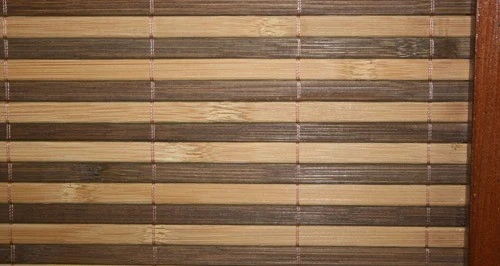 Paravent 6 panneaux marron en bois et bambou 264x175 cm PAR06069