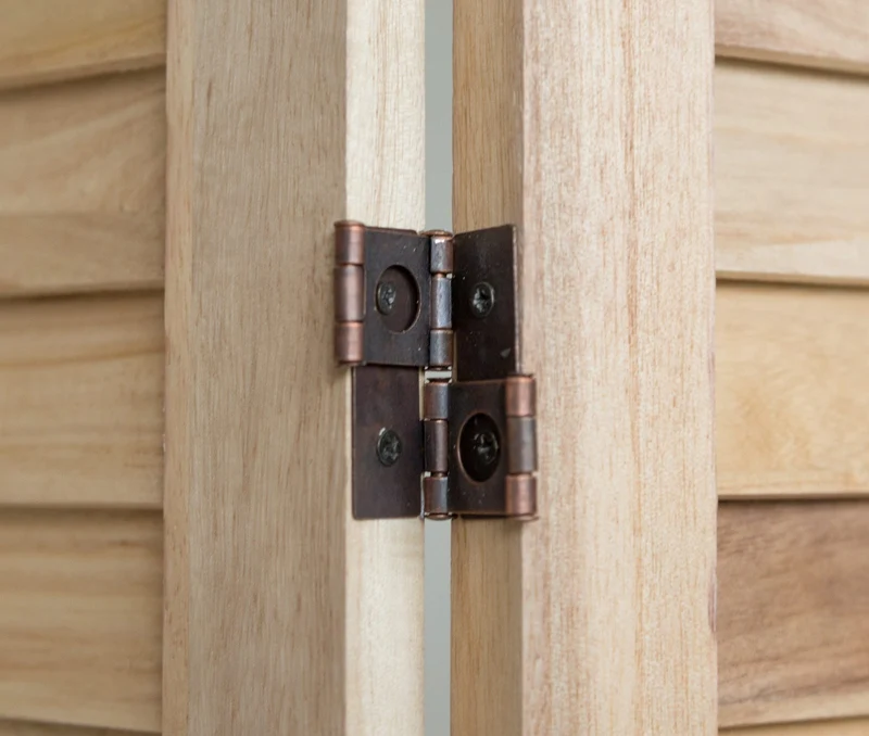 Paravent 4 panneaux en bois pliable 160x170 cm PAR06065