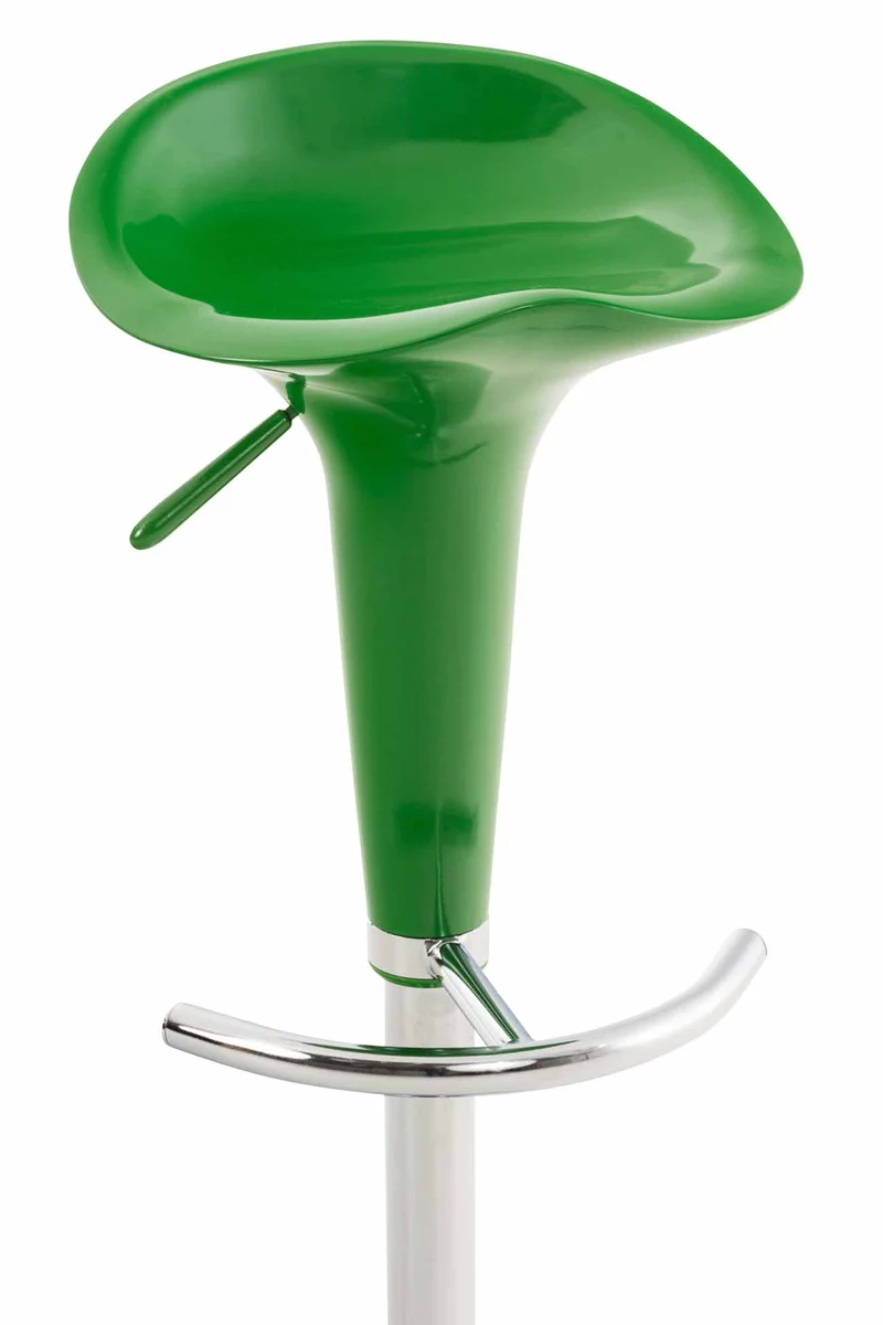 Tabouret de bar design en plastique vert hauteur réglable pivotant 10_0000717