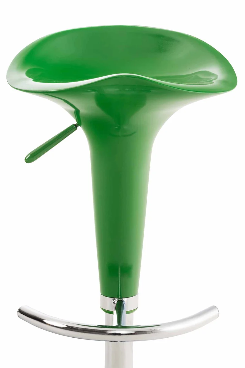 Tabouret de bar design en plastique vert hauteur réglable pivotant 10_0000717