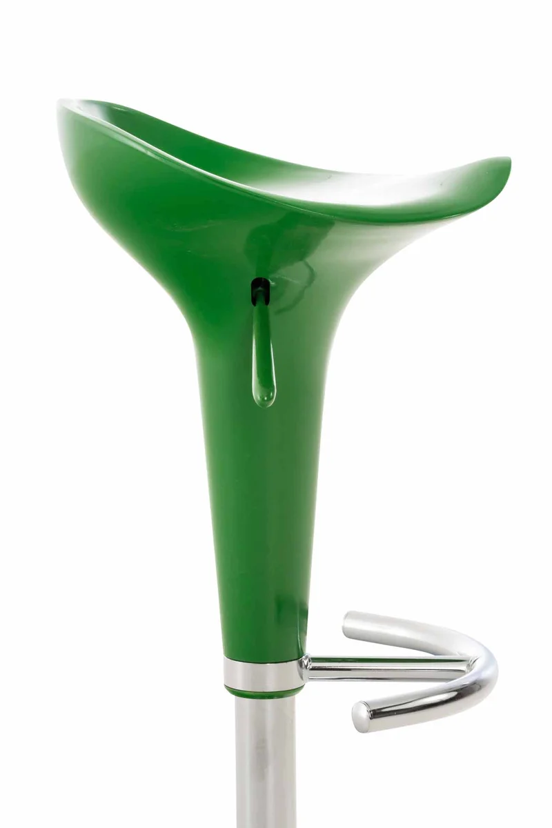 Tabouret de bar design en plastique vert hauteur réglable pivotant 10_0000717