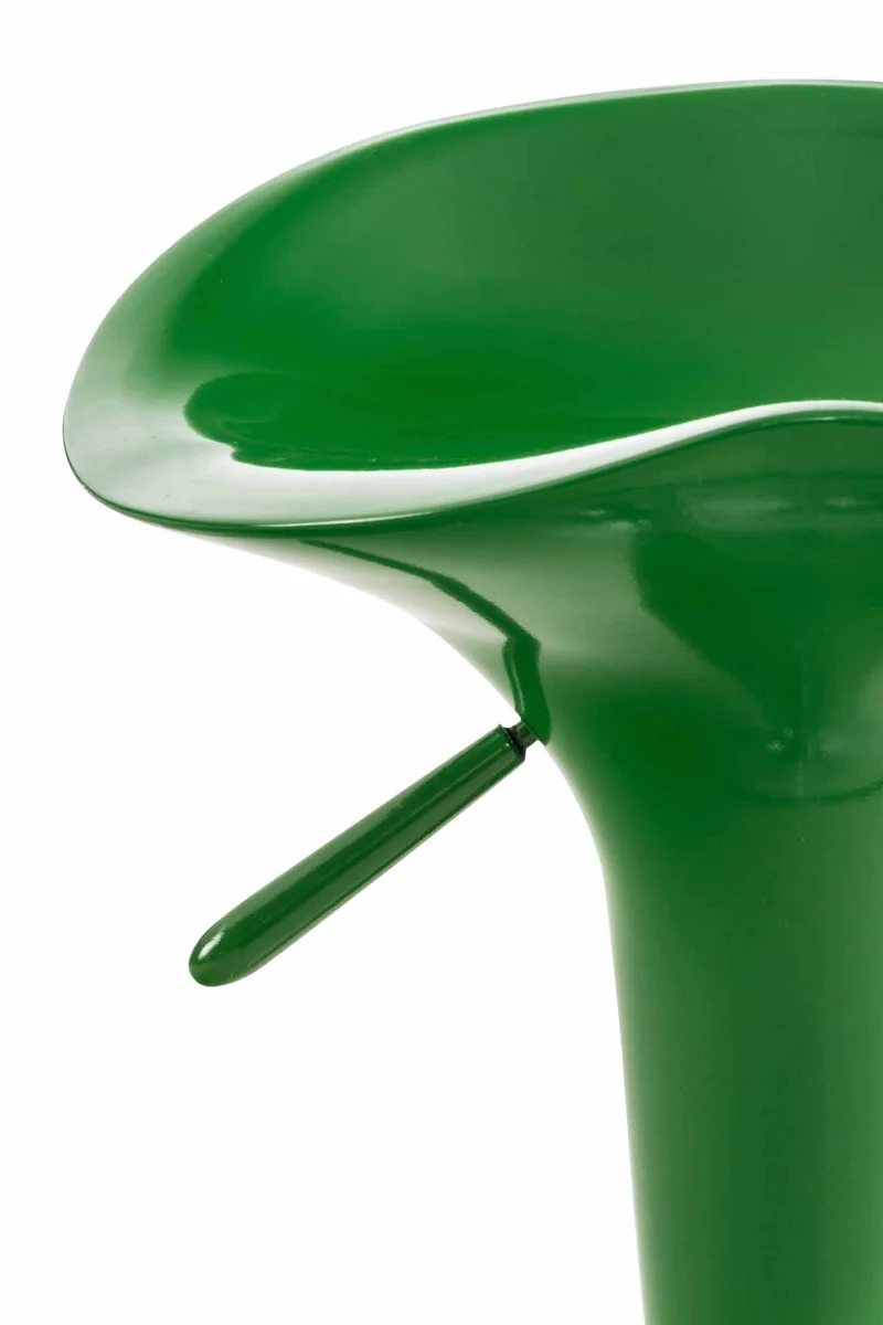 Tabouret de bar design en plastique vert hauteur réglable pivotant 10_0000717